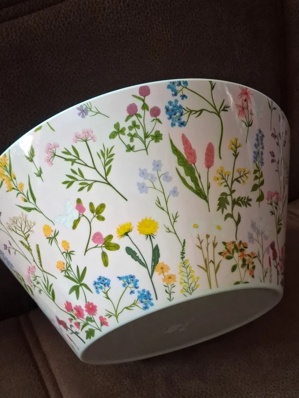 Dolly Parton Floral Pattern Melamine Serving Bowl in Pink Multi-Color